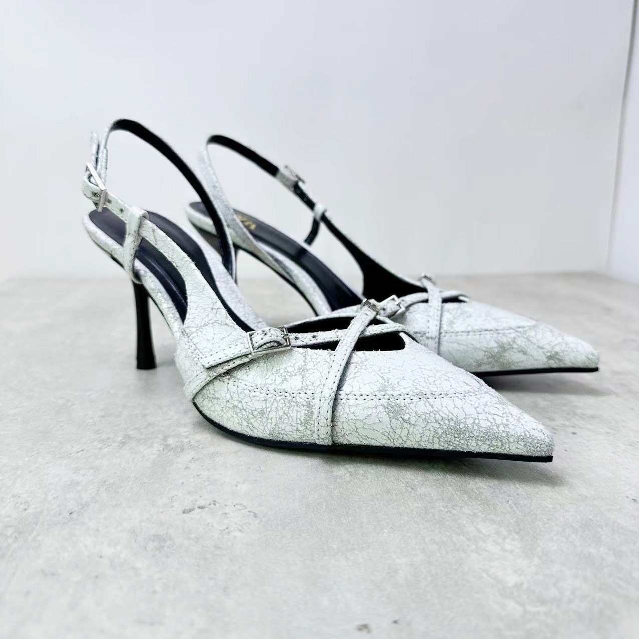 ZA2024 Spring/Summer Women's Shoes New Denim Shallow Mouth Strap Hollow Baotou Sexy Stiletto Fashion Sandals for Women ZA2024 Spring/Summer Women's Shoes New Denim Shallow Mouth Strap Hollow Baotou Sexy Stiletto Fashion Sandals for Women