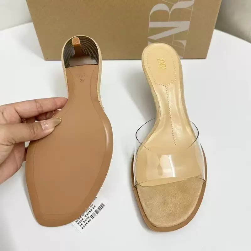 2024 summer sandals for women wearing thin heels, high heels, transparent one-piece slippers, crystal heel sandals for women 2024 summer sandals for women wearing thin heels, high heels, transparent one-piece slippers, crystal heel sandals for women