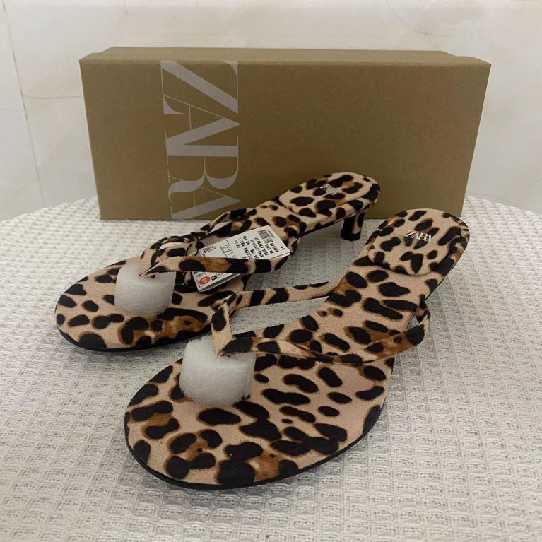 ZA women's new 2024 spring/summer round toe high-heeled shoes with red herringbone clip, exposed heel, cat heel, fashionable sandals for women ZA women's new 2024 spring/summer round toe high-heeled shoes with red herringbone clip, exposed heel, cat heel, fashionable sandals for women