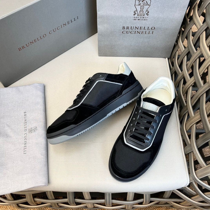 European Station (BC) Brunello C Men's Lace up Sports and Leisure Shoes Breathable Mesh Leather Splicing Board Shoes European Station (BC) Brunello C Men's Lace up Sports and Leisure Shoes Breathable Mesh Leather Splicing Board Shoes