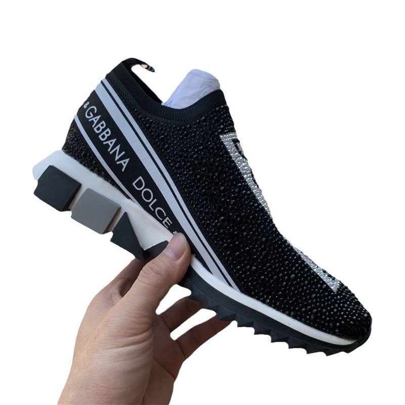 Popular Hong Kong DG2025 trendy brand lightweight and breathable fly woven casual women's shoes with elastic sleeves for running and couples' shoes Popular Hong Kong DG2025 trendy brand lightweight and breathable fly woven casual women's shoes with elastic sleeves for running and couples' shoes