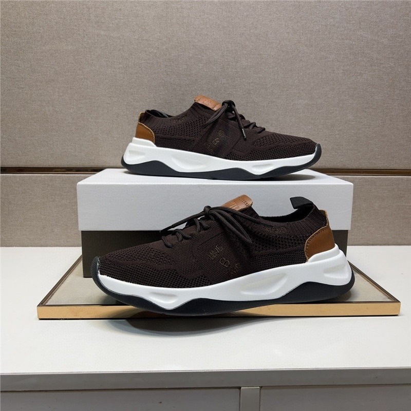 European Station Blue Home Men's Flyknit Fabric Breathable Casual Shoes Sports Shoes Versatile Soft Bottom British Style Running Men