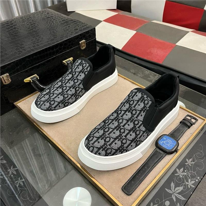 2025 New Trendy Men's Shoes Printed Pedal Canvas Shoes Lazy Breathable Thick soled Le Fu Shoes Casual Cool Trendy Shoes
