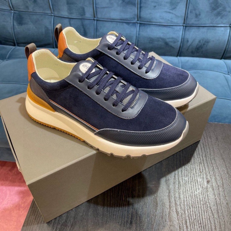 BC new Brunello frosted cowhide suede sports shoes Le Fu shoes men's casual leather shoes luxury trend