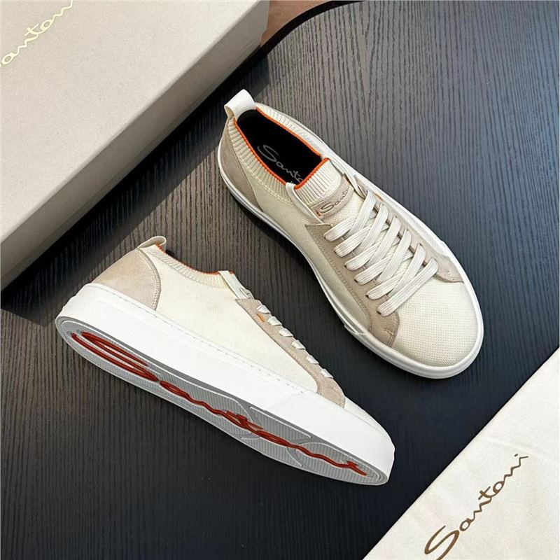 Cross border men's shoes 2025 new sports shoes breathable mesh high-end brand versatile calf leather fabric casual men's shoes