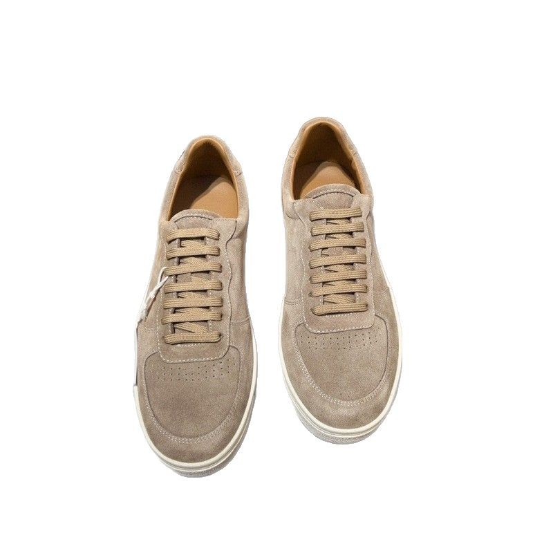 European station new men's cow suede fabric splicing soft and comfortable sports shoes fashionable and lightweight lace up casual shoes European station new men's cow suede fabric splicing soft and comfortable sports shoes fashionable and lightweight lace up casual shoes