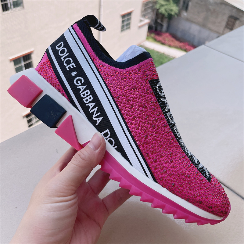 Popular Hong Kong DG2025 trendy brand lightweight and breathable fly woven casual women's shoes with elastic sleeves for running and couples' shoes Popular Hong Kong DG2025 trendy brand lightweight and breathable fly woven casual women's shoes with elastic sleeves for running and couples' shoes