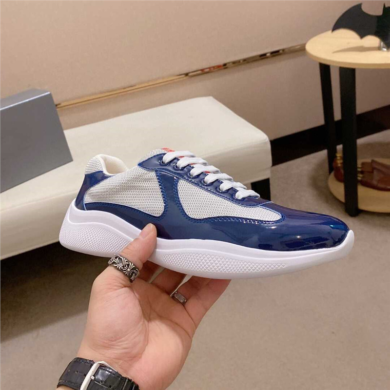 European Men's Shoes Fashion Color Personalized Casual Shoes Lacquer Leather Mesh Breathable Running Shoes Comfortable Travel Sports Shoes