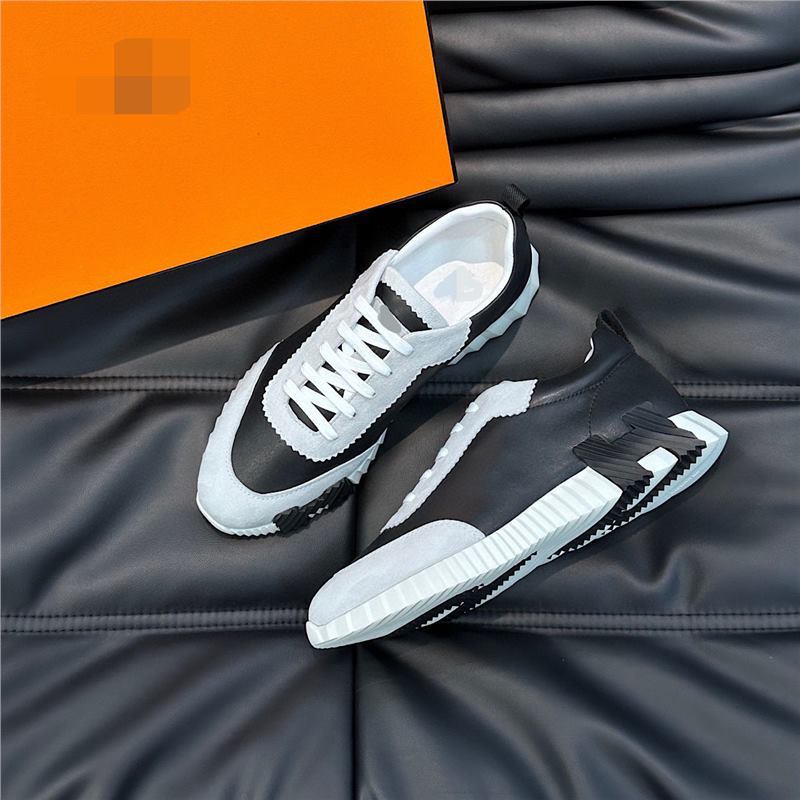 Guangzhou goods European new cowhide splicing canvas breathable lace up casual board shoes for foreign trade men's shoes Guangzhou goods European new cowhide splicing canvas breathable lace up casual board shoes for foreign trade men's shoes