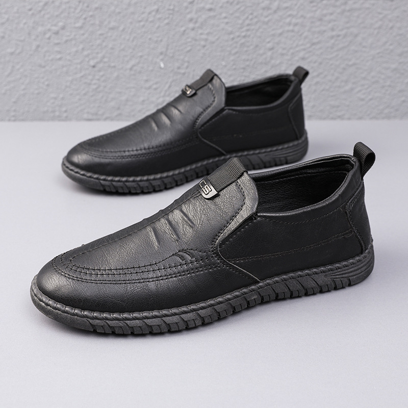 Cross border four season spring style foot on foot shoe set, thick soled height increasing business dress shoes, men's casual shoes wholesale