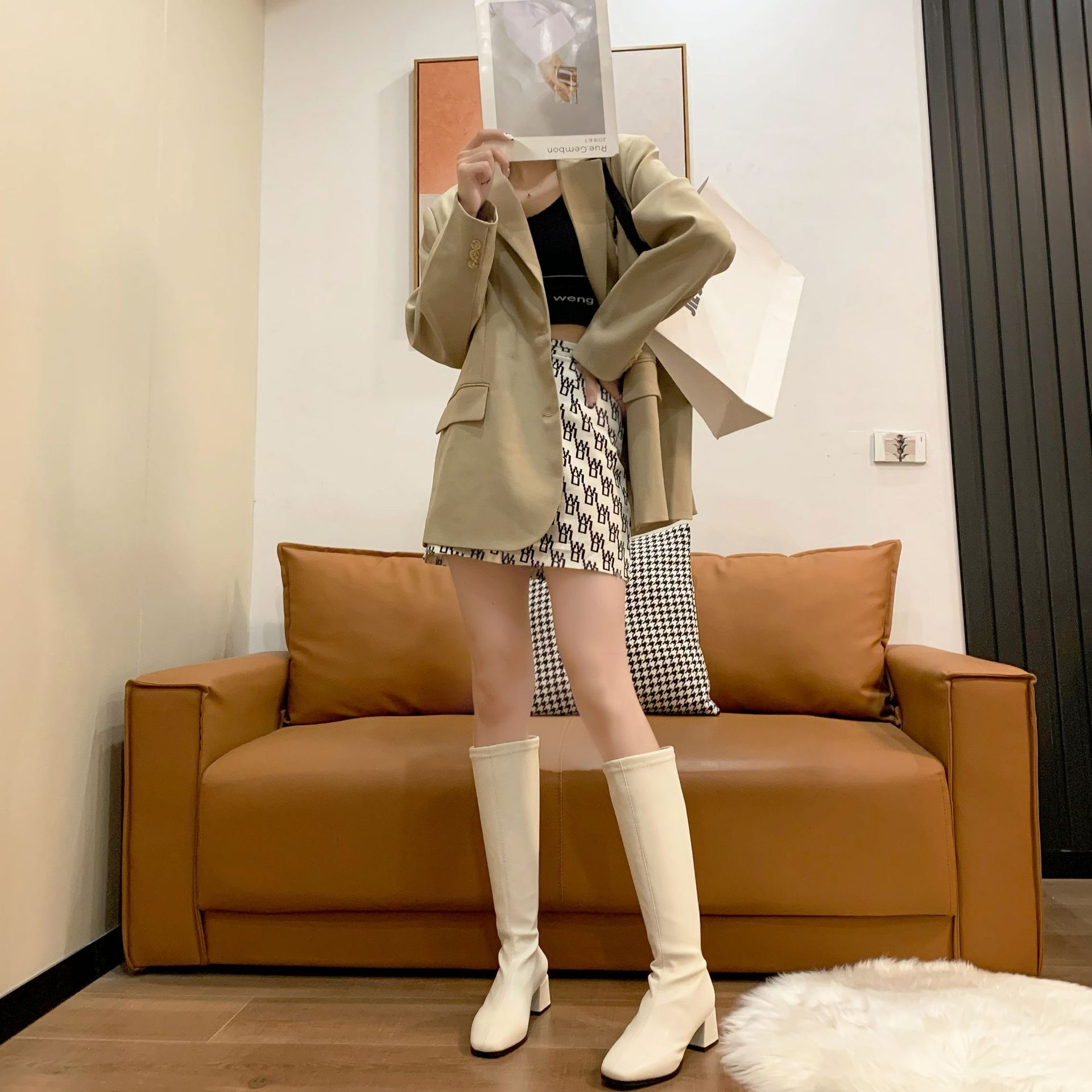 Women's knee high boots 2025 autumn and winter new British style fashionable small stature slimming high-heeled knight women's boots Women's knee high boots 2025 autumn and winter new British style fashionable small stature slimming high-heeled knight women's boots