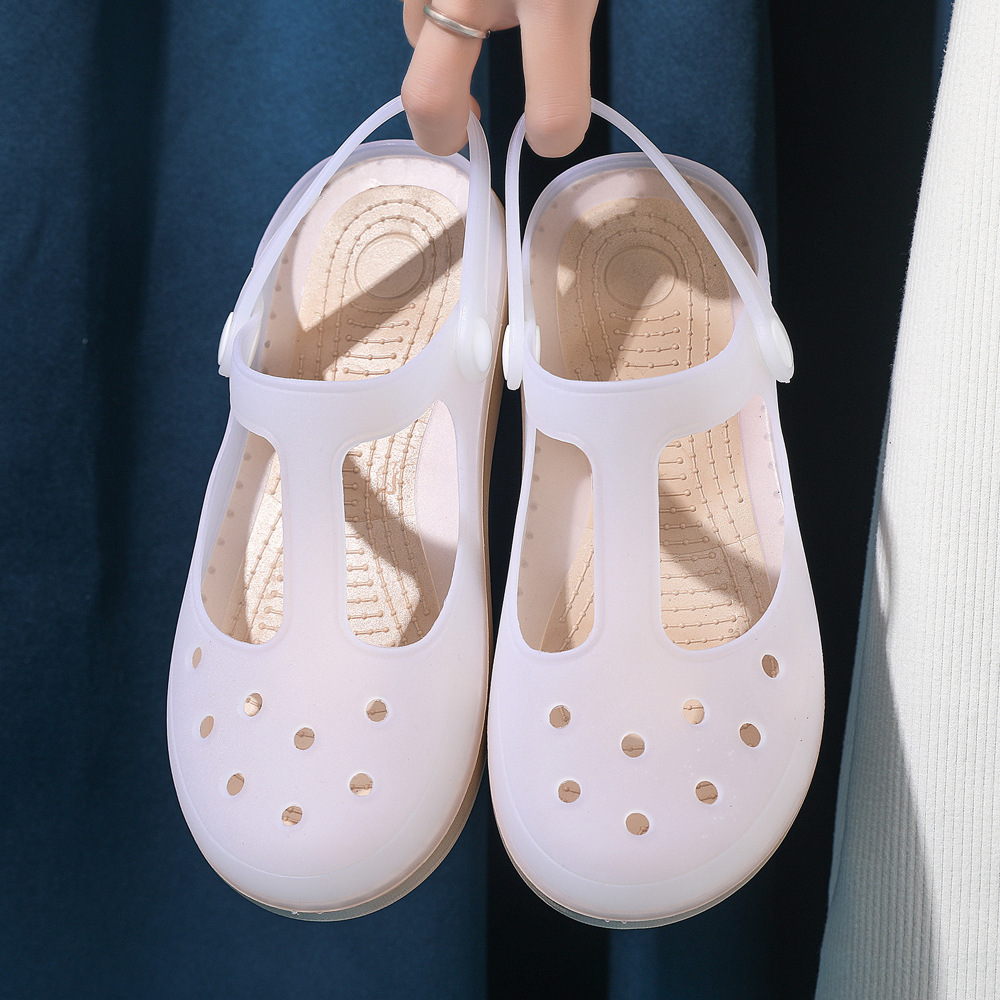 Summer new style cave shoes for women, lightweight and non slip flat sandals for nurses, home toe protection beach shoes Summer new style cave shoes for women, lightweight and non slip flat sandals for nurses, home toe protection beach shoes