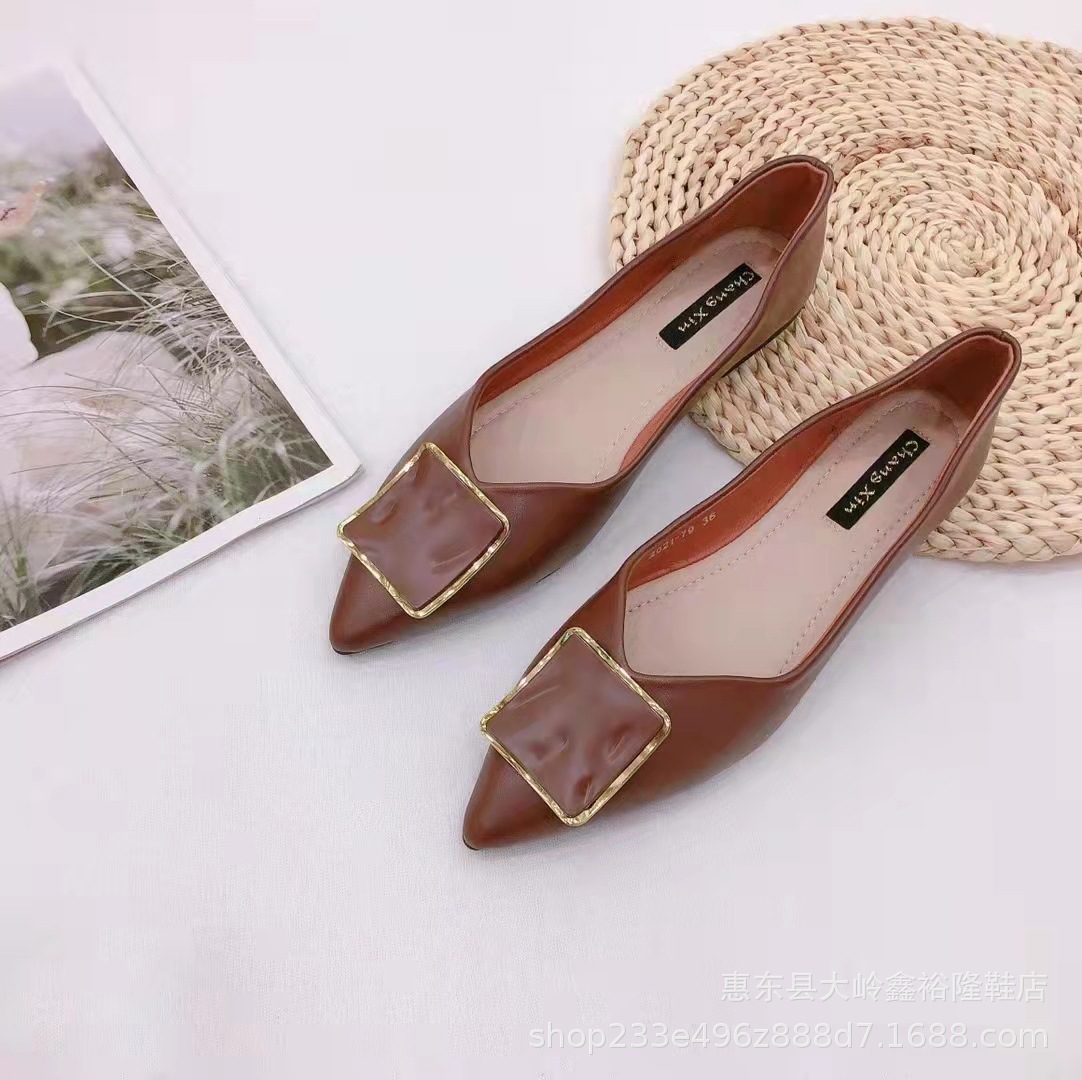 Single shoe women's 2022 autumn new fashion versatile comfortable flat top pointed toe cover bag shoes Single shoe women's 2022 autumn new fashion versatile comfortable flat top pointed toe cover bag shoes