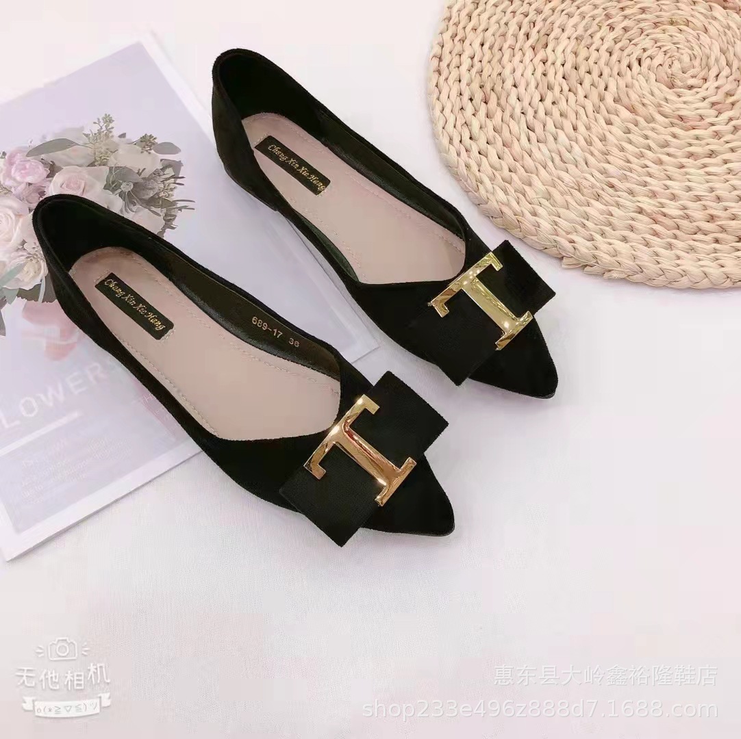 Sharp pointed flat bottomed bag 2022 Spring and Autumn new style shallow mouth small fragrance soft sole fashionable women's shoes Sharp pointed flat bottomed bag 2022 Spring and Autumn new style shallow mouth small fragrance soft sole fashionable women's shoes