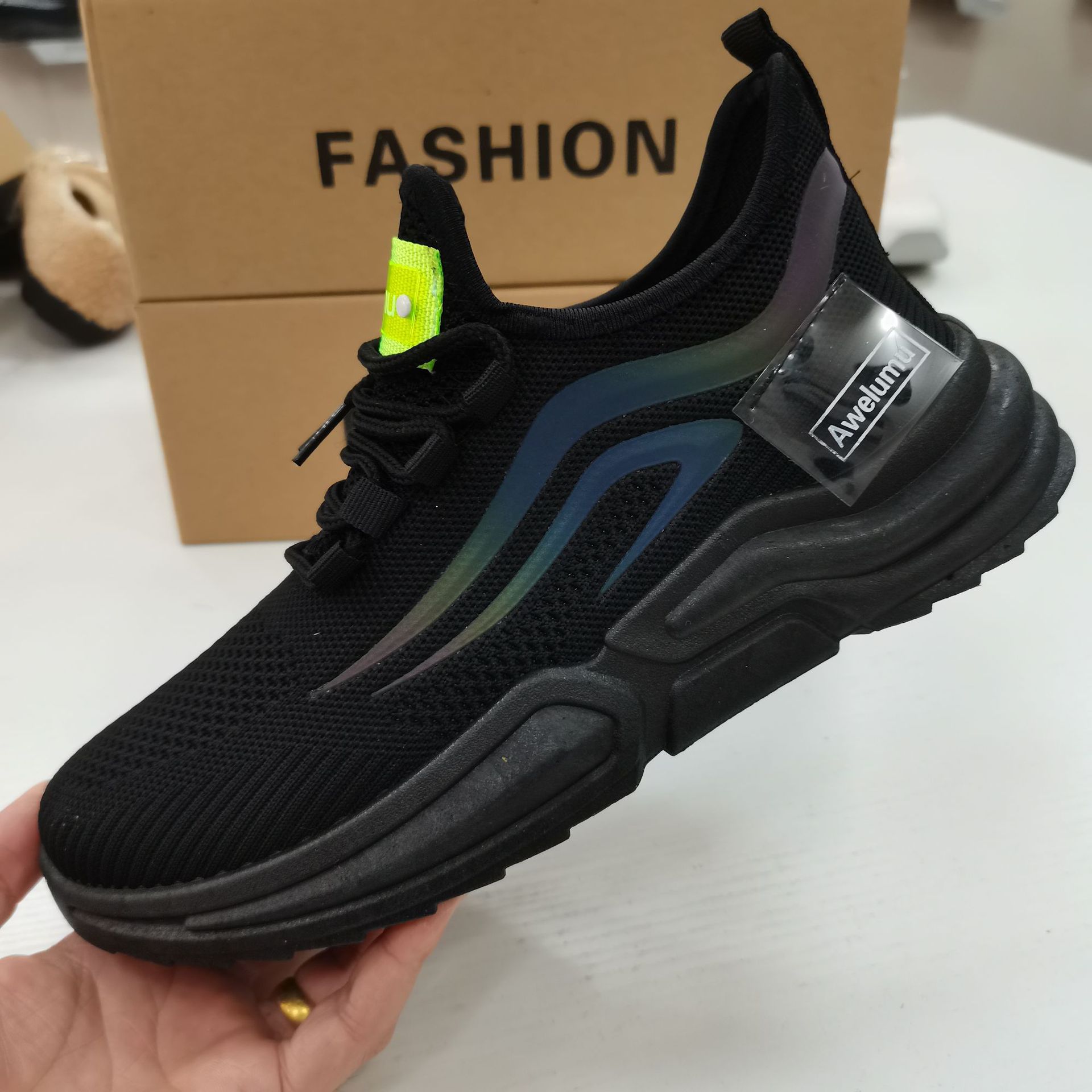 Spring and Autumn Casual Sports Shoes Breathable Running Shoes Versatile Men's Shoes Manufacturer Straight Hair Fashionable Casual