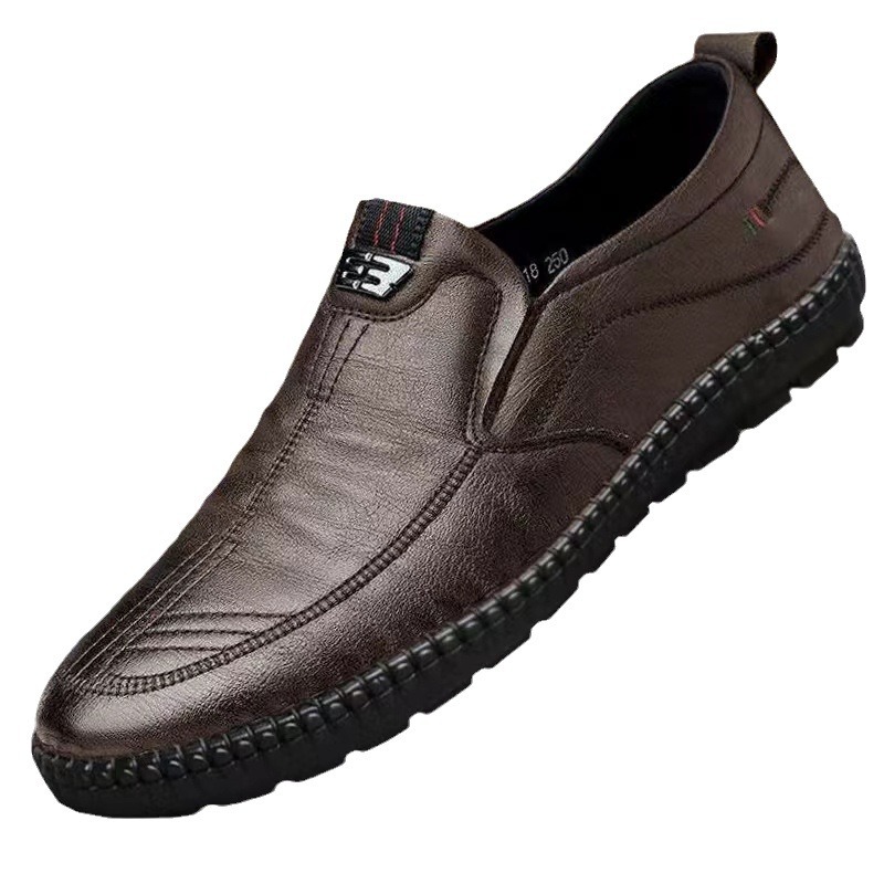 New 2023 Men's Leather Shoes with Soft Bottom and Soft Surface Business Casual Shoes for Middle aged and Elderly Dad, Fashionable Driving Bean Shoes New 2023 Men's Leather Shoes with Soft Bottom and Soft Surface Business Casual Shoes for Middle aged and Elderly Dad, Fashionable Driving Bean Shoes