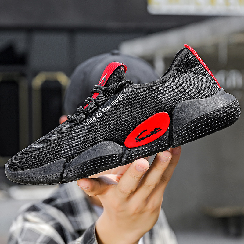 Cross border new men's sports shoes fly woven mesh casual shoes men's cloth shoes trendy lightweight running shoes wholesale Cross border new men's sports shoes fly woven mesh casual shoes men's cloth shoes trendy lightweight running shoes wholesale