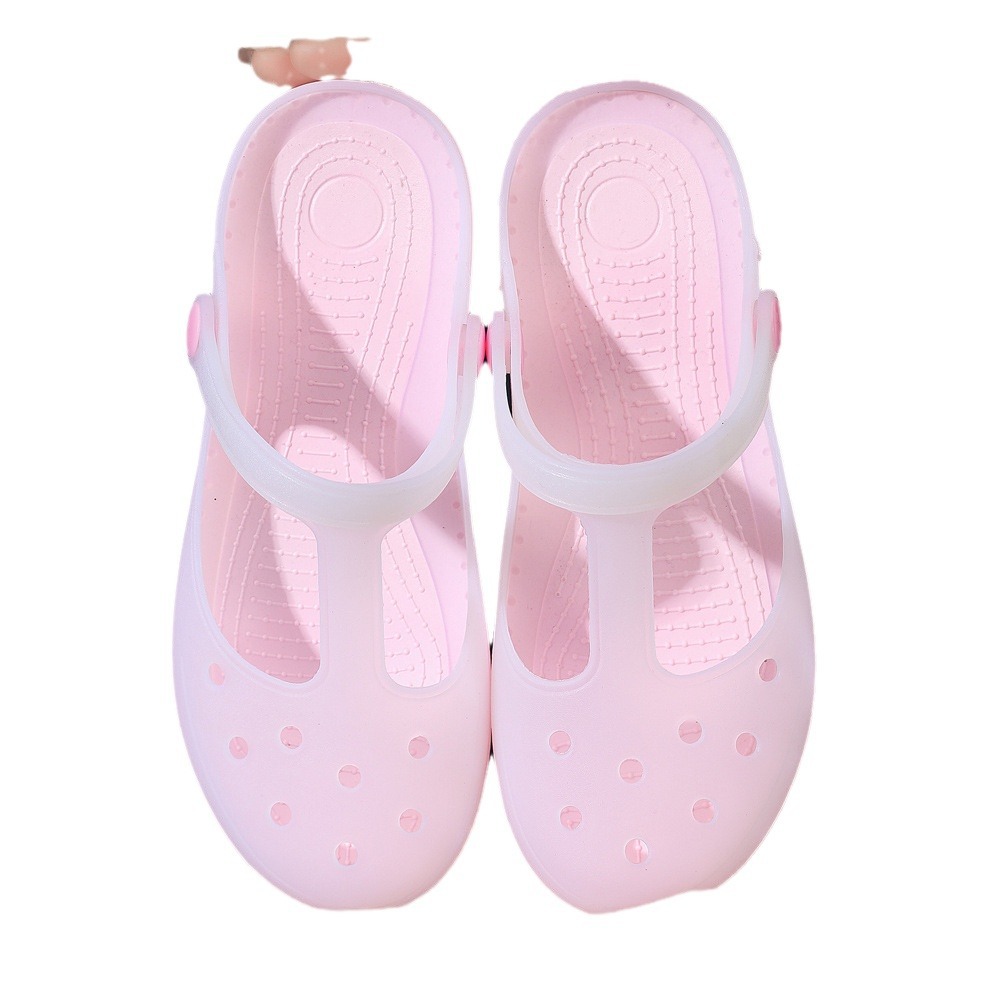 Summer new style cave shoes for women, lightweight and non slip flat sandals for nurses, home toe protection beach shoes Summer new style cave shoes for women, lightweight and non slip flat sandals for nurses, home toe protection beach shoes