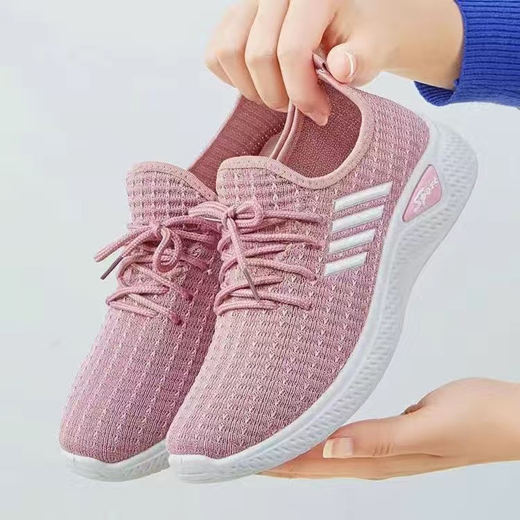 2024 new shoes for women's foreign trade women's shoes, casual walking, soft soled mother's shoes, fashionable socks, sports shoes, women's singles shoes