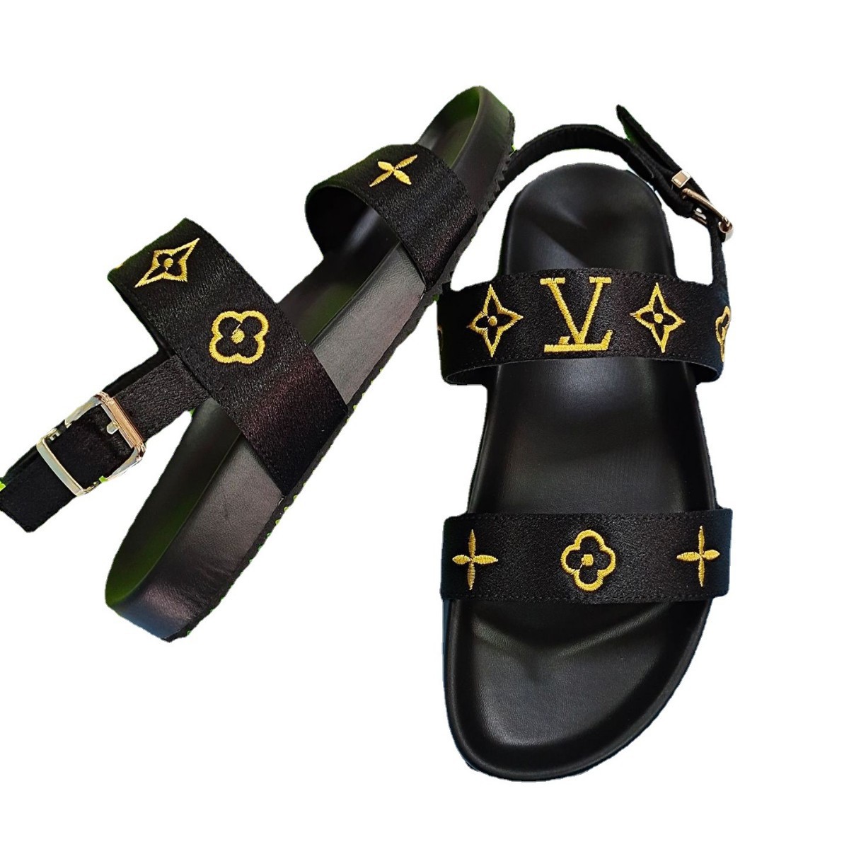 Foreign trade, cross-border, 2025 new sandals for women's casual beach shoes, flat bottomed, comfortable, non slip rubber, Roman embroidery Foreign trade, cross-border, 2025 new sandals for women's casual beach shoes, flat bottomed, comfortable, non slip rubber, Roman embroidery