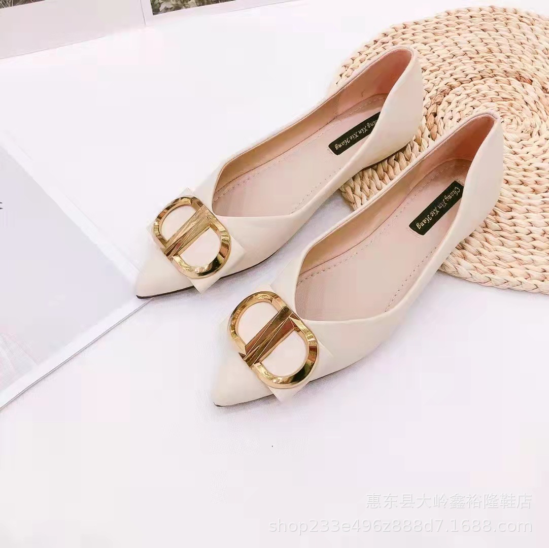 Internet celebrity flat sole women's 2022 spring new Korean version pointed shallow mouth soft soled bag shoes Internet celebrity flat sole women's 2022 spring new Korean version pointed shallow mouth soft soled bag shoes