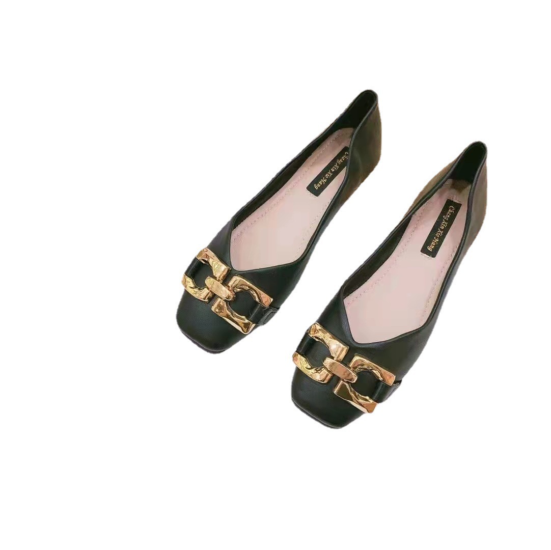 2022 New Internet Celebrity Flat Bottom Soft Leather Sharp Head Cover Bag Shoes Shallow Mouth Single Women's Shoes 2022 New Internet Celebrity Flat Bottom Soft Leather Sharp Head Cover Bag Shoes Shallow Mouth Single Women's Shoes