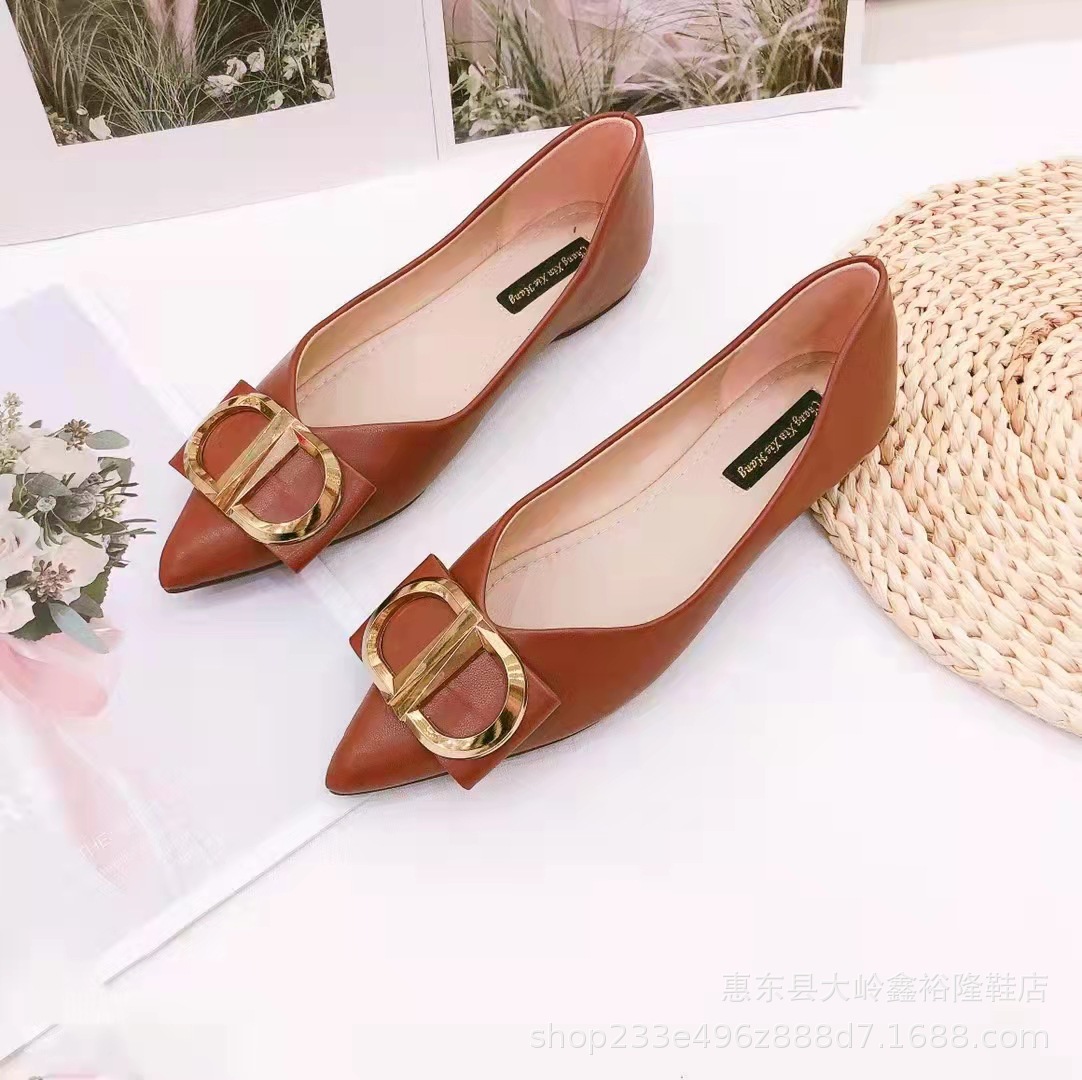Internet celebrity flat sole women's 2022 spring new Korean version pointed shallow mouth soft soled bag shoes Internet celebrity flat sole women's 2022 spring new Korean version pointed shallow mouth soft soled bag shoes