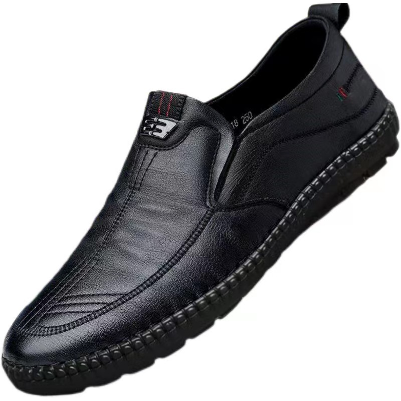 New 2023 Men's Leather Shoes with Soft Bottom and Soft Surface Business Casual Shoes for Middle aged and Elderly Dad, Fashionable Driving Bean Shoes New 2023 Men's Leather Shoes with Soft Bottom and Soft Surface Business Casual Shoes for Middle aged and Elderly Dad, Fashionable Driving Bean Shoes