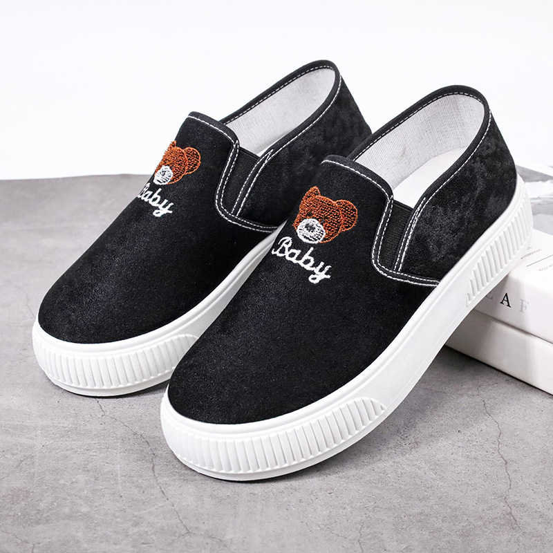 Autumn new canvas women's shoes, internet famous Instagram, versatile flat cloth shoes, single shoes, fashionable casual shoes, student board shoes factory