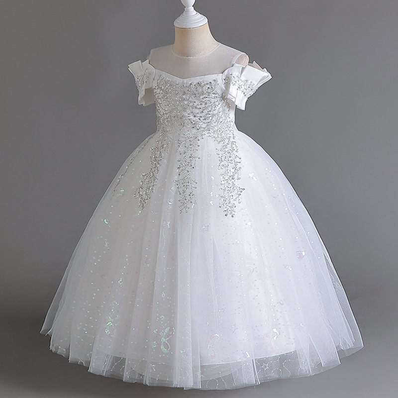 Girl's dress, princess dress, flower girl's dress, fluffy dress, host's banquet, piano performance, children's evening dress, stylish
