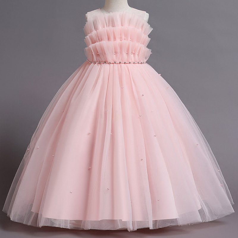 New Foreign Trade Children's Dress Princess Dress European and American Girl Puff Dress Wedding Dress Piano Host Party Evening Dress