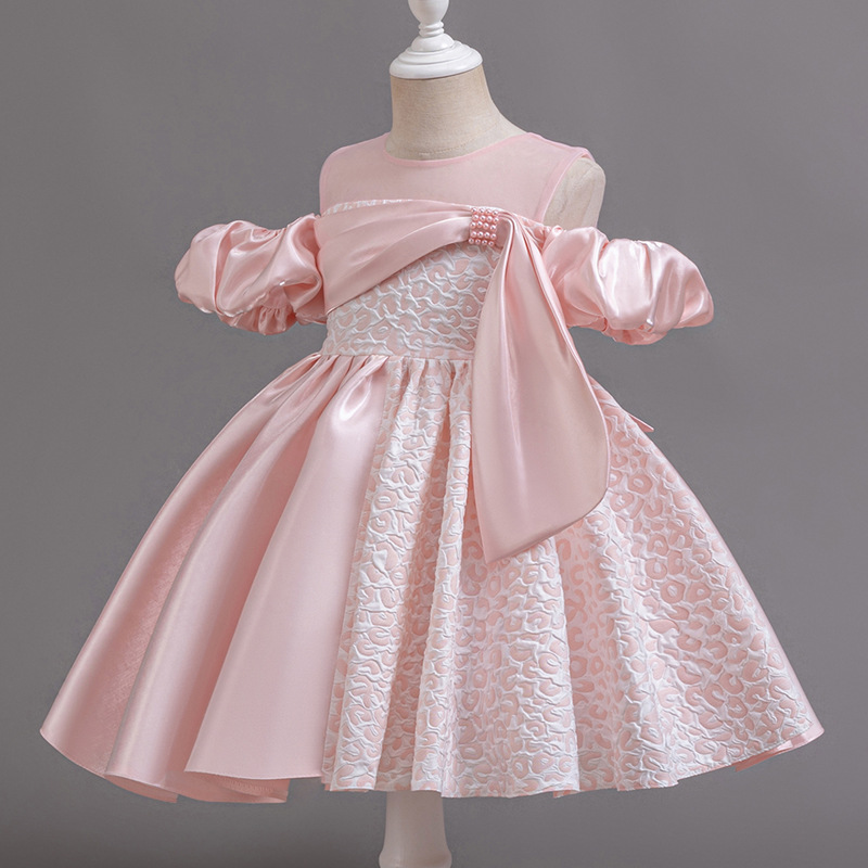 Cross border New Girl Baby One Shoulder High end Dress Summer Dress Children's Birthday Princess Dress Performance Dress