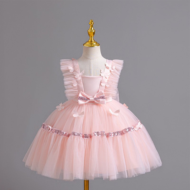 Girls' Dress Summer New Style Children's Birthday Princess Dress Dress Children's Day Performance Puff Dress