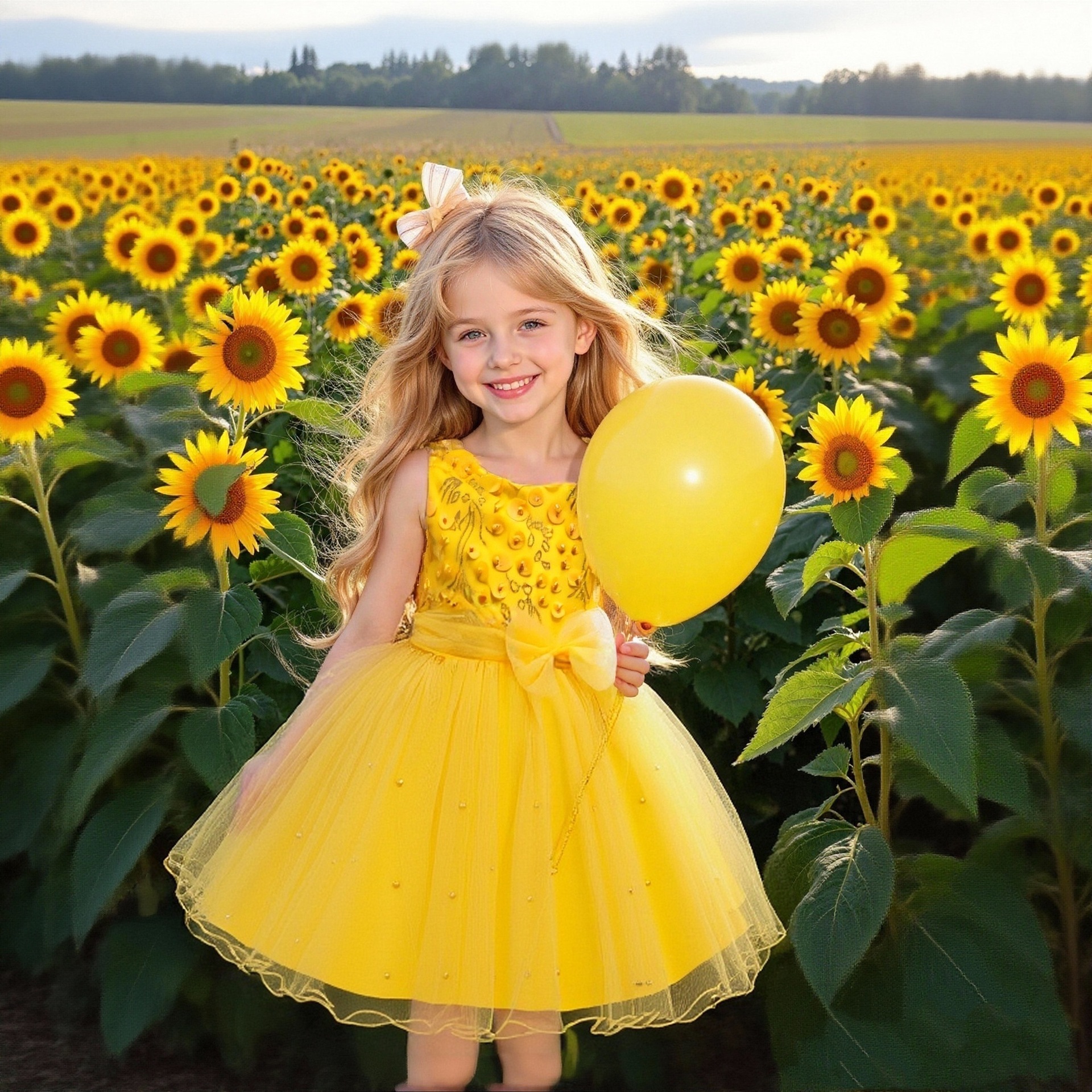 Amazon Children's Dress, Girls' Princess Puff Dress, Little Girls' Dress, Performance Dress, Flower Girl Wedding Dress