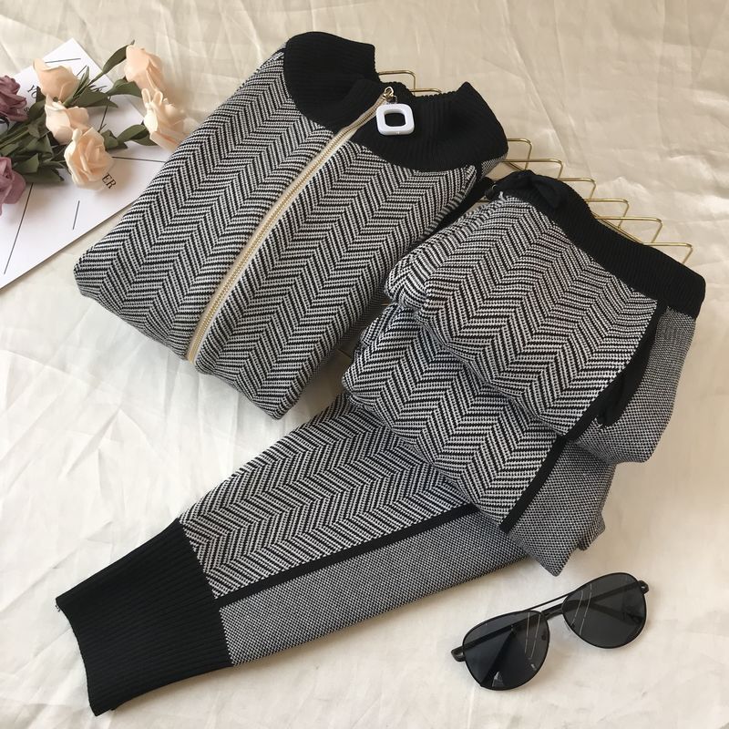 European Station 2021 Spring and Autumn New European Products Fashionable and Stylish Aging Pants Gentle Style Knitted Casual Sports Two Piece European Station 2021 Spring and Autumn New European Products Fashionable and Stylish Aging Pants Gentle Style Knitted Casual Sports Two Piece