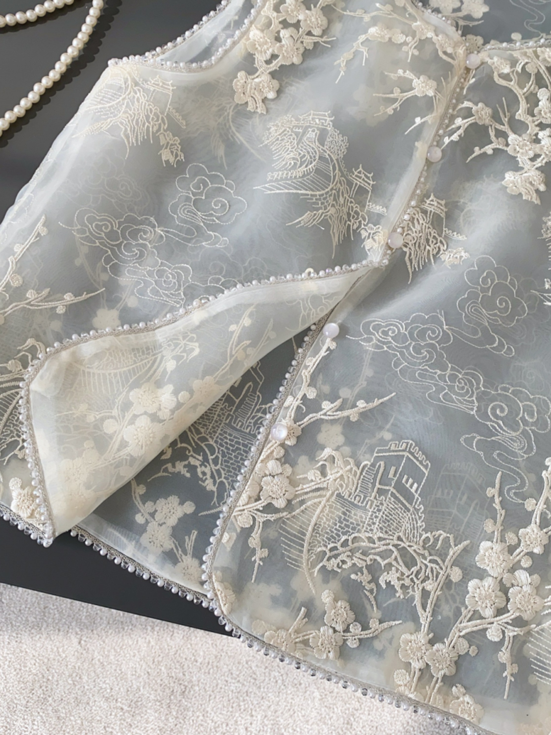 National style new Chinese style sleeveless vest women's summer mesh embroidery hollow breathable design, high-end sense, niche beauty top National style new Chinese style sleeveless vest women's summer mesh embroidery hollow breathable design, high-end sense, niche beauty top