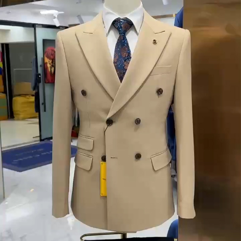 Man suit cross-border foreign trade men's youth slim fit suit set fashionable men's suit two-piece set