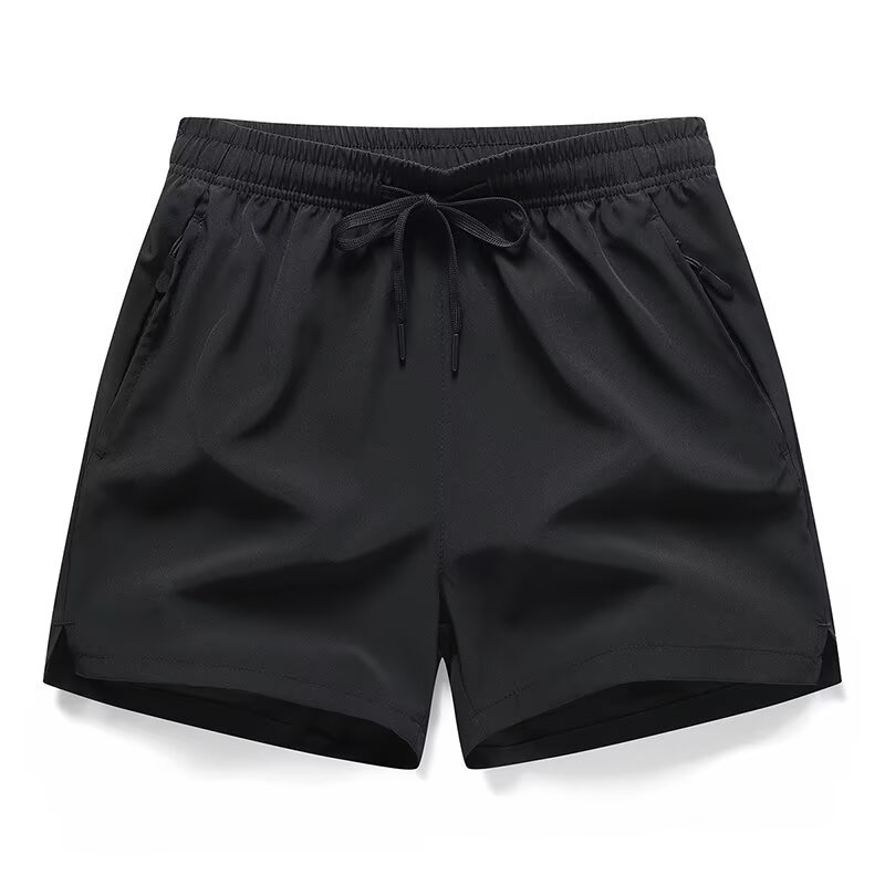 Short shorts, quick drying, oversized, loose fit, breathable zipper, Korean printed, foreign trade running ice silk five quarter pants Short shorts, quick drying, oversized, loose fit, breathable zipper, Korean printed, foreign trade running ice silk five quarter pants