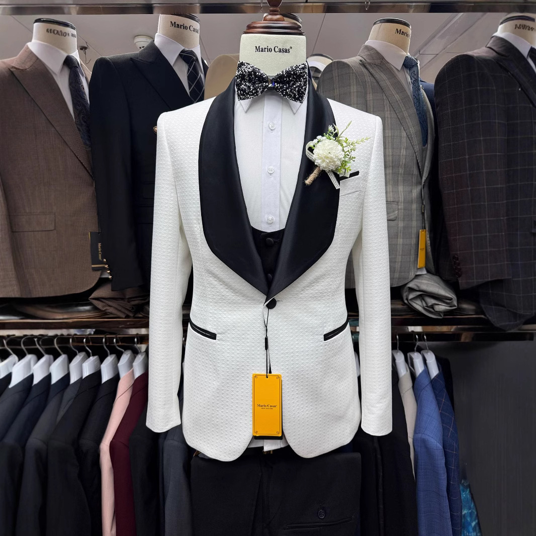 Man suit for cross-border foreign trade in Europe and America, men's wedding and leisure, groom's wedding suit, 3-piece suit and formal attire