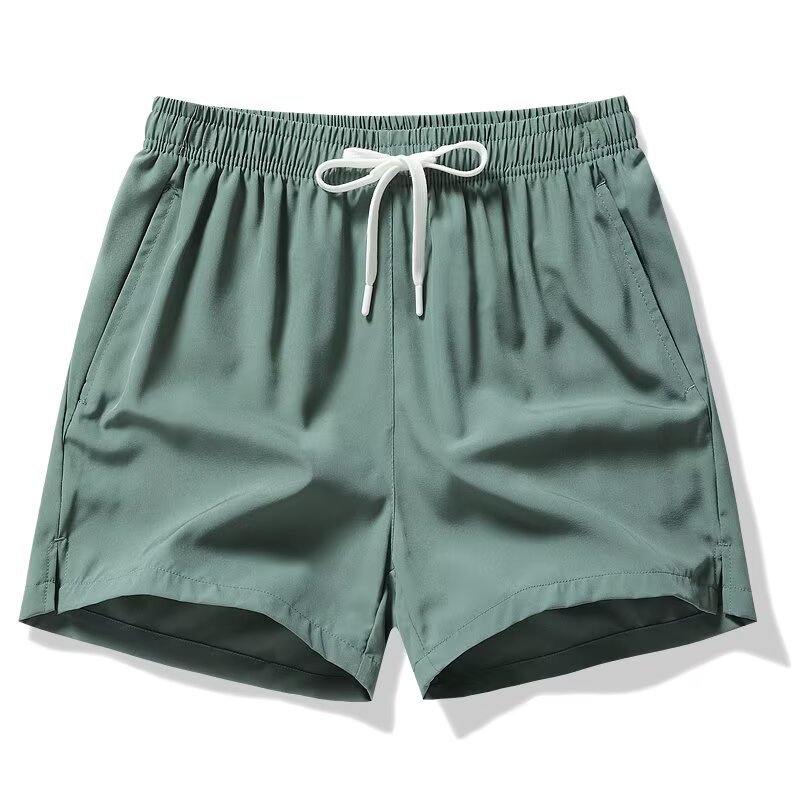 Short shorts, quick drying, oversized, loose fit, breathable zipper, Korean printed, foreign trade running ice silk five quarter pants Short shorts, quick drying, oversized, loose fit, breathable zipper, Korean printed, foreign trade running ice silk five quarter pants