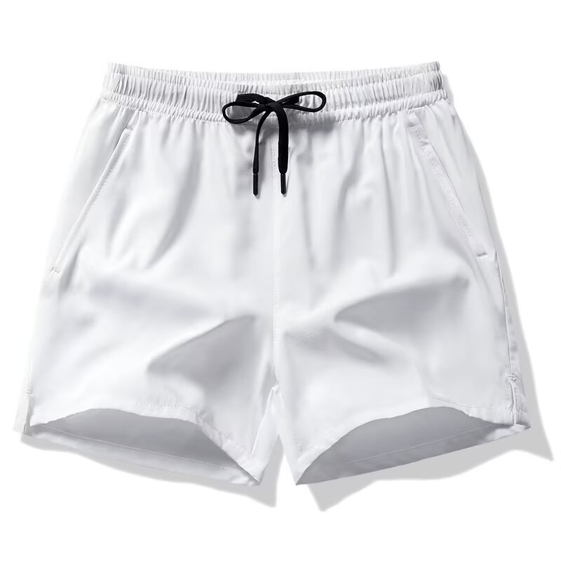 Short shorts, quick drying, oversized, loose fit, breathable zipper, Korean printed, foreign trade running ice silk five quarter pants Short shorts, quick drying, oversized, loose fit, breathable zipper, Korean printed, foreign trade running ice silk five quarter pants