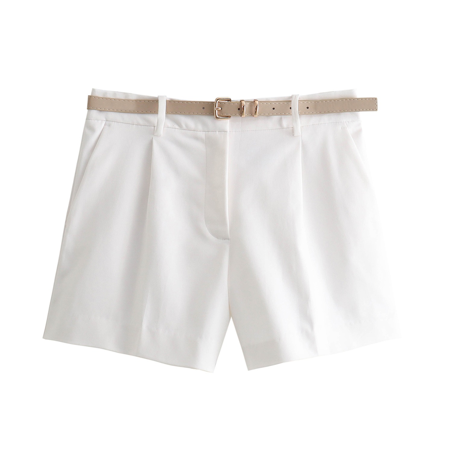 Foreign trade 2024 summer new women's clothing European and American style with belt decoration casual fashion versatile shorts 8372104 Foreign trade 2024 summer new women's clothing European and American style with belt decoration casual fashion versatile shorts 8372104