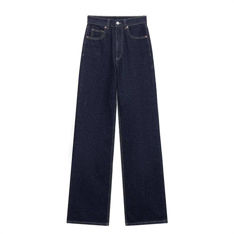 Foreign Trade 2025 Spring New Product European and American Style Commuter Women's Casual Wide Leg Middle Waist Long Jeans 2569220 Foreign Trade 2025 Spring New Product European and American Style Commuter Women's Casual Wide Leg Middle Waist Long Jeans 2569220