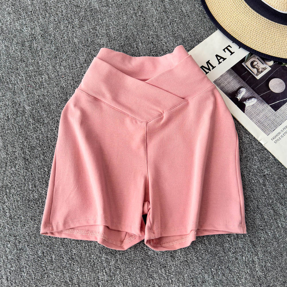 Spicy girl style V-waist slim fit brown high waisted shorts for women in spring and summer, fashionable and versatile, casual and trendy, slimming and hip hugging pants Spicy girl style V-waist slim fit brown high waisted shorts for women in spring and summer, fashionable and versatile, casual and trendy, slimming and hip hugging pants