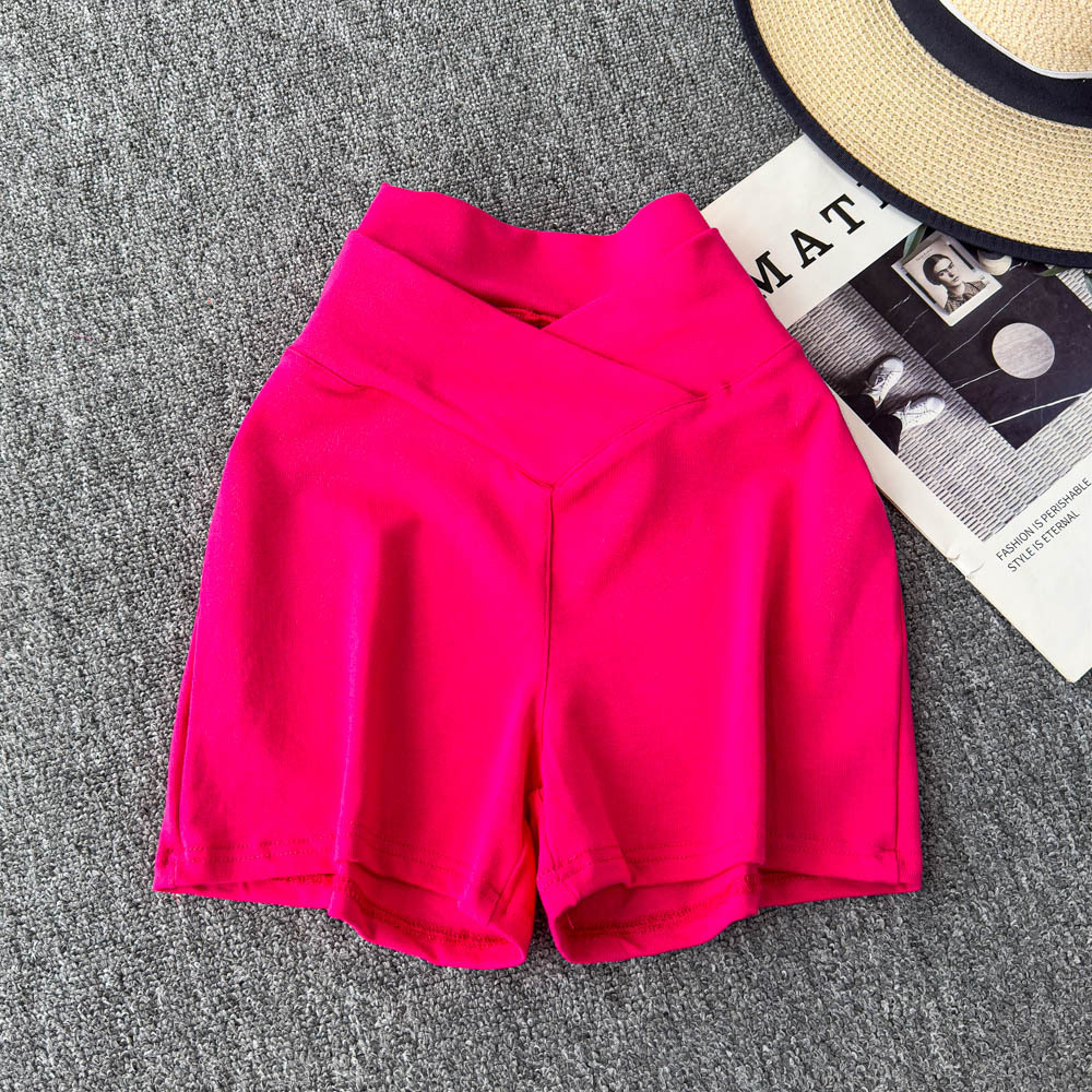 Spicy girl style V-waist slim fit brown high waisted shorts for women in spring and summer, fashionable and versatile, casual and trendy, slimming and hip hugging pants Spicy girl style V-waist slim fit brown high waisted shorts for women in spring and summer, fashionable and versatile, casual and trendy, slimming and hip hugging pants