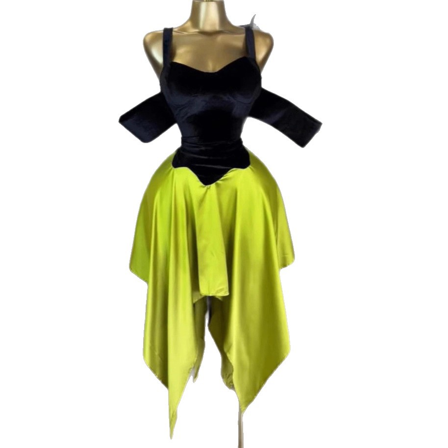 Spot 2025 European and American Cross border Women's Clothing Autumn Style Waist Strap Irregular Splicing Dress Strap Dress Spot 2025 European and American Cross border Women's Clothing Autumn Style Waist Strap Irregular Splicing Dress Strap Dress