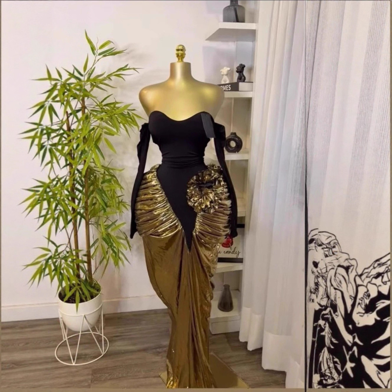 Spot European and American cross-border 2025 autumn women's long sleeved sexy strapless backless pleated patchwork slim fitting jumpsuit long skirt
