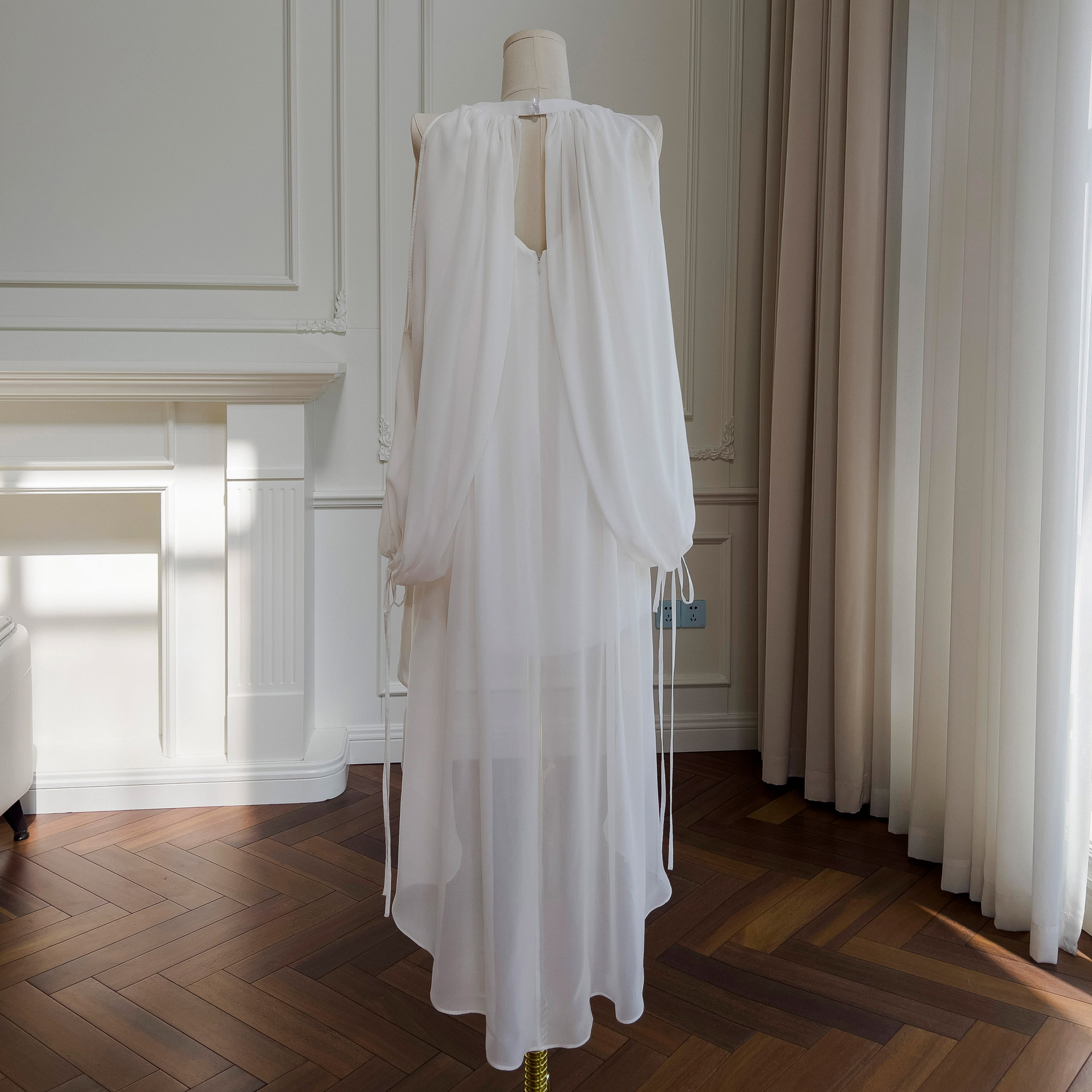 Spring and summer new French style princess white dress, fairy like slimming and elegant mid length skirt 69112 Spring and summer new French style princess white dress, fairy like slimming and elegant mid length skirt 69112