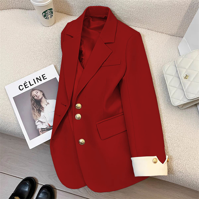 White suit jacket for women, spring 2025 new style, casual temperament, socialite, high-end feeling, explosive street, trendy suit this year White suit jacket for women, spring 2025 new style, casual temperament, socialite, high-end feeling, explosive street, trendy suit this year