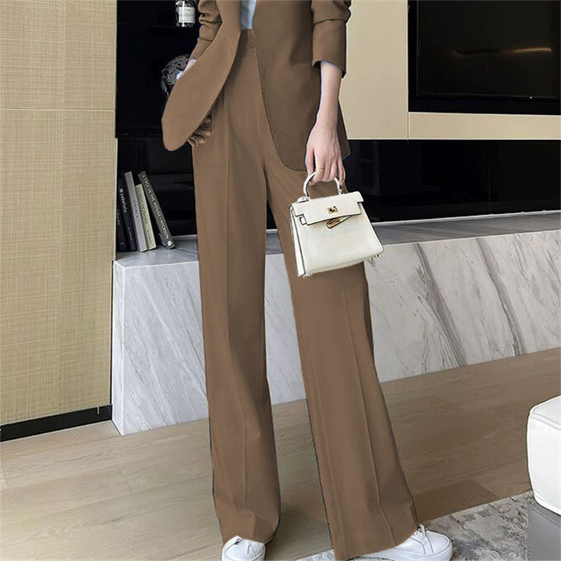 Spring and Autumn Korean version medium long slim fit small suit set for women in the spring of 2025, paired with explosive street casual suit temperament for women Spring and Autumn Korean version medium long slim fit small suit set for women in the spring of 2025, paired with explosive street casual suit temperament for women